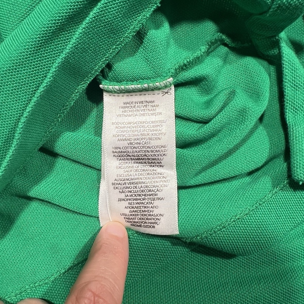 Polo Ralph Lauren Men's 2XB Green Shirt‎ Cotton Short Sleeves Orange Pony Preppy - Picture 9 of 10